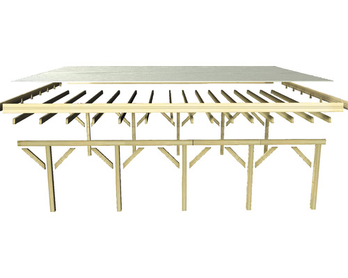 Houten carport bouwpakket met dak