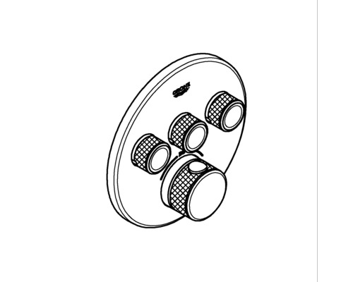 Grohe Logo thermostaatkraan met vier draaiknoppen voor de badkamer