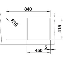 Technische tekening met afmetingen