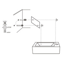 Installatie-instructies voor een bad met wandbevestiging