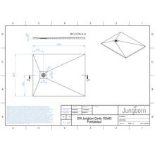 Technische tekening Jungborn Cento 100x80 puntuitloop