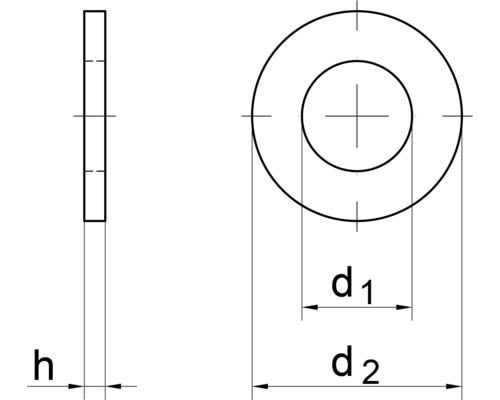 REYHER Sluitring 5,3 mm DIN125 RVS A4, 100 stuks