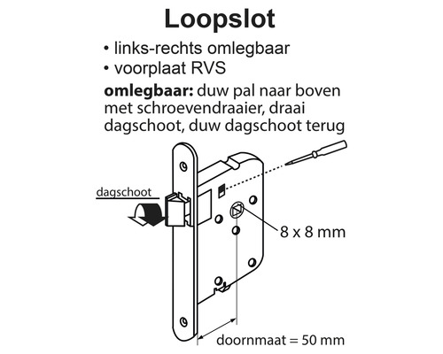 Afbeelding van een insteekslot met productinformatie