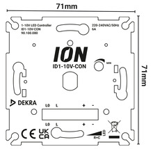 ION ID1-10V-CON LED-controller met DEKRA-keurmerk en CE-markering.