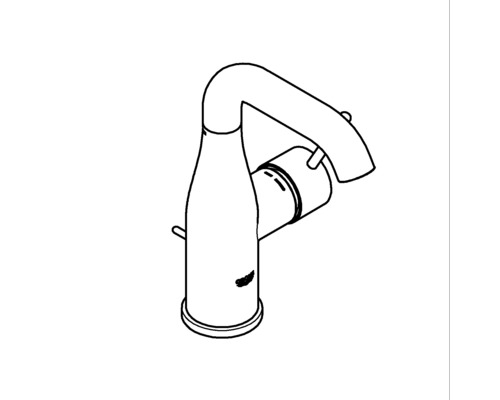 Wastafelkraan contourtekening