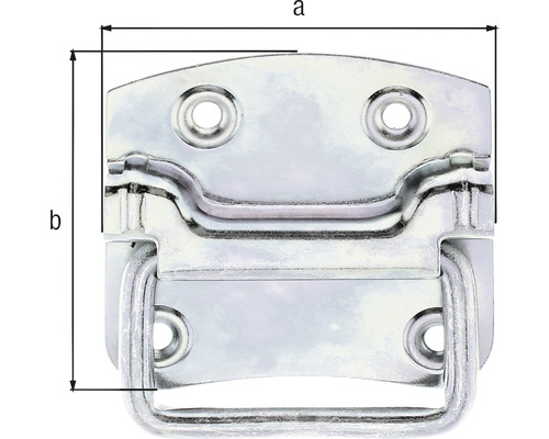 Metalen kofferhandgreep met maatvoering