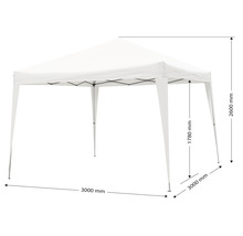 GARDEN PLACE Partytent Basic uitvouwbaar polyester wit 3x3 m-thumb-2