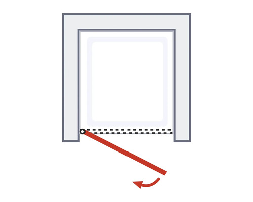 Symbool voor omlaag openende deur
