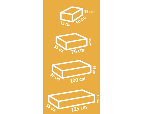 Illustratie van verschillende plantenbakmaten met afmetingen