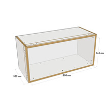 Legplankcorpus met de afmetingen 800 mm x 362 mm x 350 mm