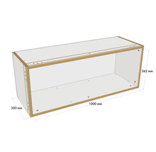 Plankframe met afmetingen 1000 mm lengte, 362 mm hoogte en 350 mm diepte