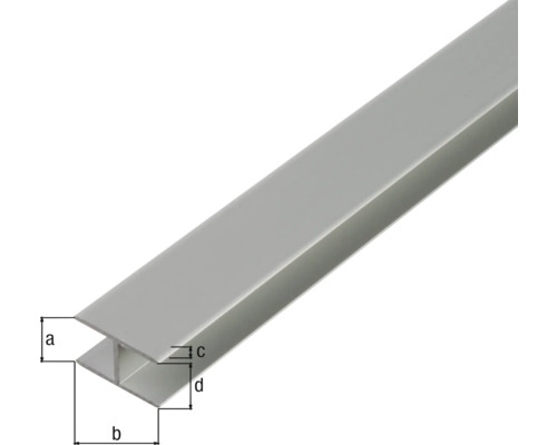 Metalen H-profiel met maatvoering