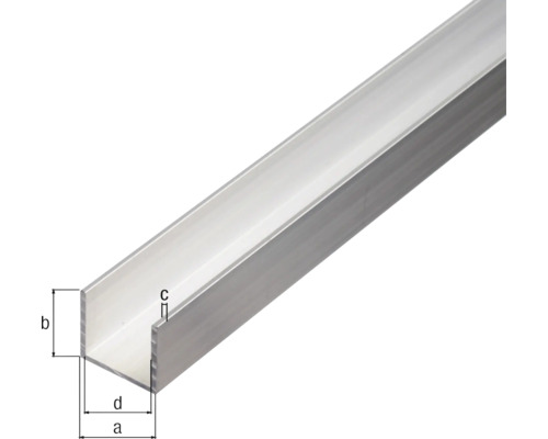 Aluminium U-profiel met maatvoering