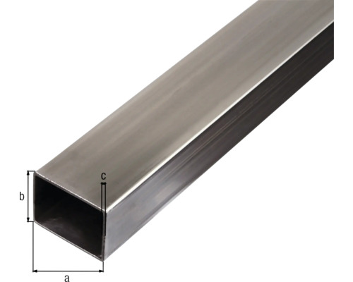 Rechthoekige stalen buis met maatvoering