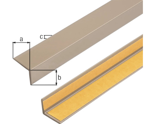 Hoekprofiel met afmetingen en plakband