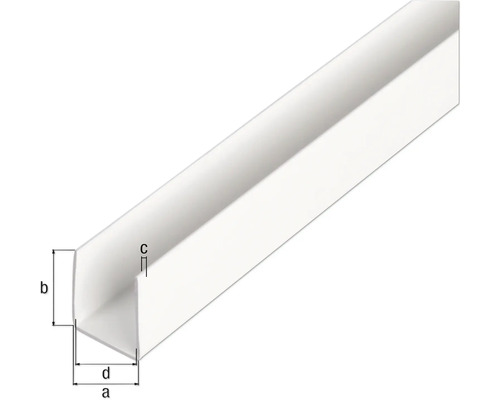Kunststof hoekprofiel met maataanduidingen