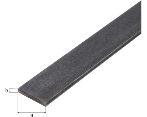 Plat staal met maataanduidingen