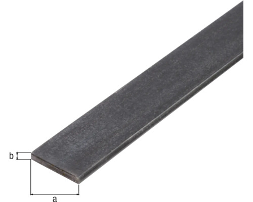 Plat staal met maataanduidingen