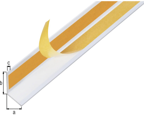 Kunststof hoekprofiel met plakstrip