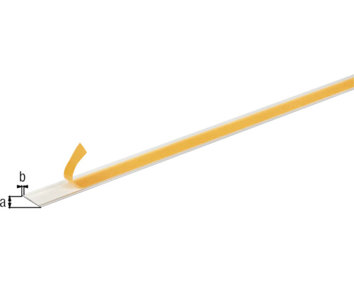 Kunststof plint met plakband