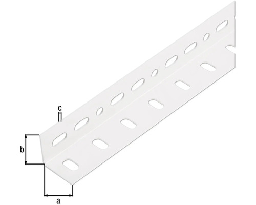 Hoekprofiel van staal met perforatie
