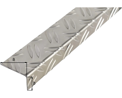 Aluminium traprandprofiel met tranenplaatstructuur