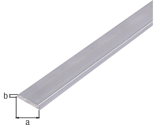 Aluminium platstaf met maatvoering