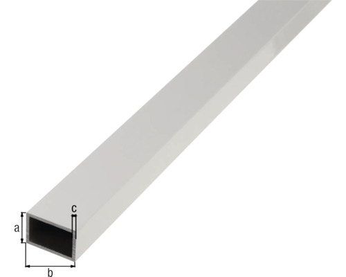 Rechthoekig aluminium profiel met afmetingen