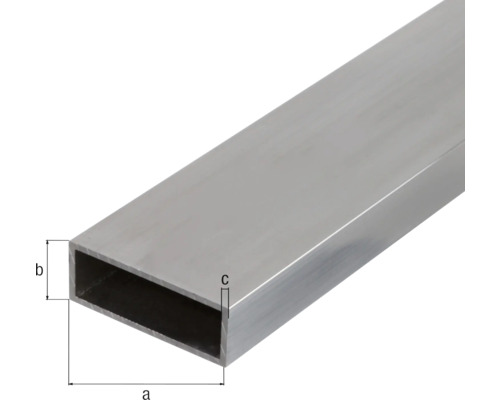 Rechthoekig aluminium profiel met afmetingen