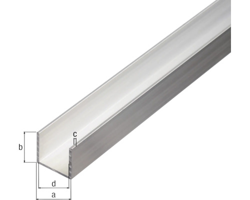 Aluminium U-profiel met maatvoering