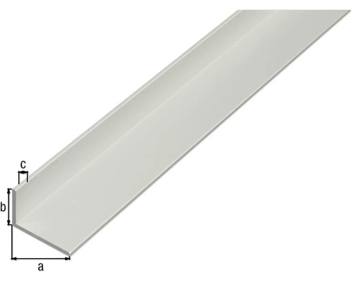 Metalen hoekprofiel met afmetingen