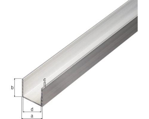 Aluminium U-profiel met maatvoering
