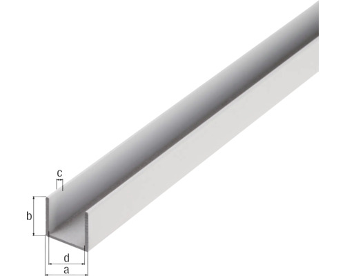 U-profiel van metaal