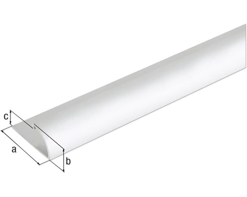 Kunststof kabelgeleidingskanaal met de afmetingen a, b en c