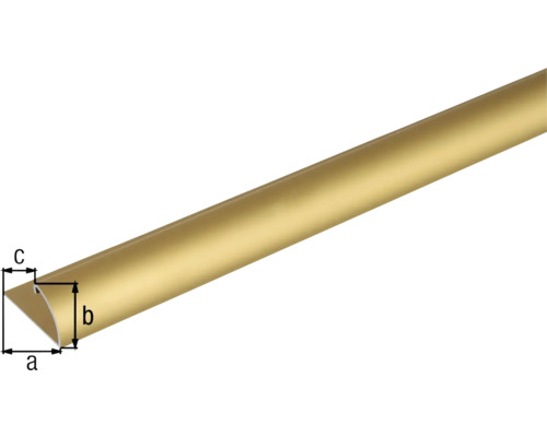 Profielstrip met de afmetingen a, b en c