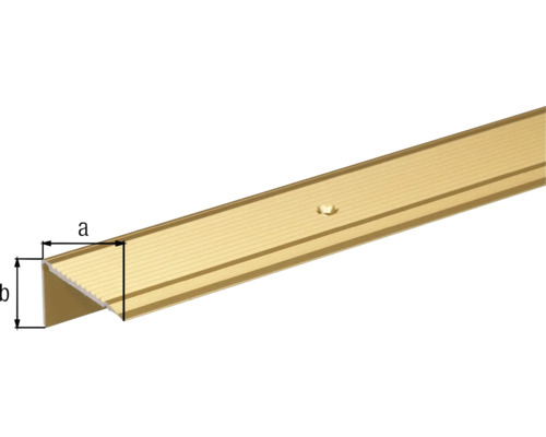 Aluminium traprandprofiel met meetpunten a en b