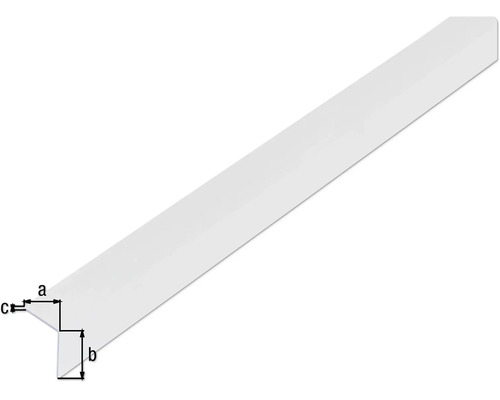 Profielstrip met de afmetingen a, b en c