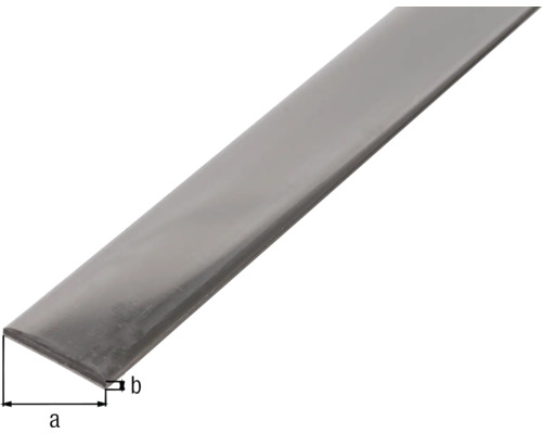 Metalen plat profiel met maataanduidingen