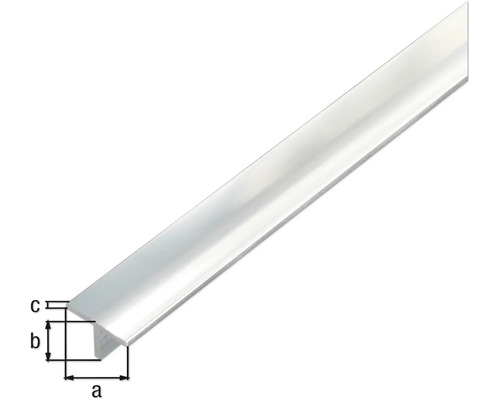 Aluminium T-profiel met afmetingen