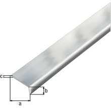 Aluminium hoekprofiel met maataanduidingen