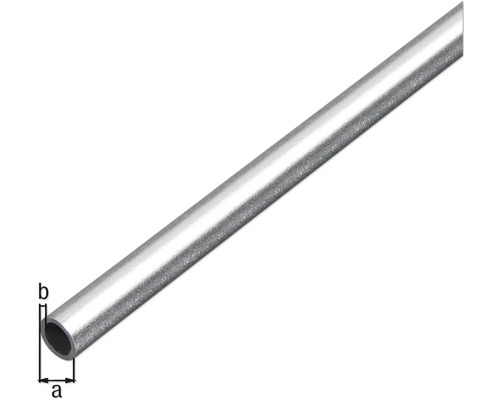 Metalen buis met markering van de diameters