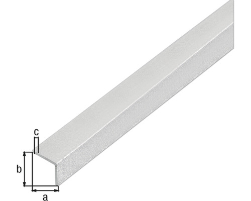 Aluminium hoekprofiel met maatgegevens