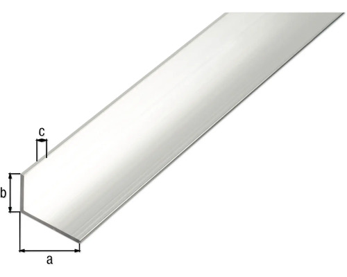 Aluminium hoekprofiel met maatvoering