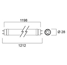 SYLVANIA LED-buis Toledo Avant T8 G13/14W 1213 mm daglichtwit