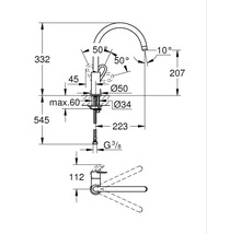 GROHE Keukenkraan Start Loop hoge uitloop 31374001 chroom-thumb-4 GROHE Keukenkraan Start Loop hoge uitloop 31374001 chroom-thumb-4