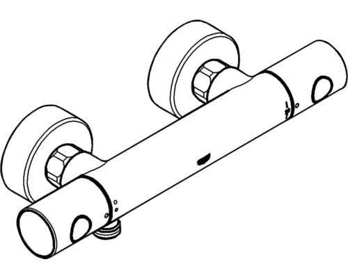 Opbouw douchethermostaat voor het regelen van de watertemperatuur tijdens het douchen