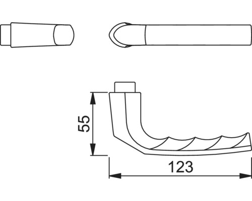 Technische tekening van een wandhaakoverzicht met afmetingen