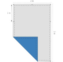 HORNBACH Afdekzeil zilver/blauw 2x3 m-thumb-5
