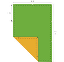 HORNBACH Afdekzeil oranje/groen 2x3 m-thumb-4 HORNBACH Afdekzeil oranje/groen 2x3 m-thumb-4