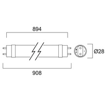 SYLVANIA LED-buis Toledo Avant T8 G13/11W 908 mm daglichtwit